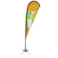 Promotional Tear Drop Flag w/ 15' Scissor Base